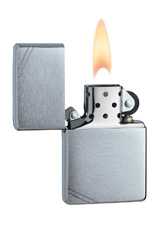 Zippo tulemasin Brushed Chrome Vintage with Slashes