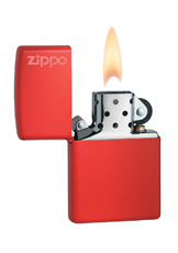 Zippo tulemasin Classic Red Matte Zippo Logo