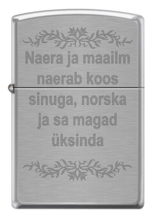 Zippo tulemasin Naera & Maailm