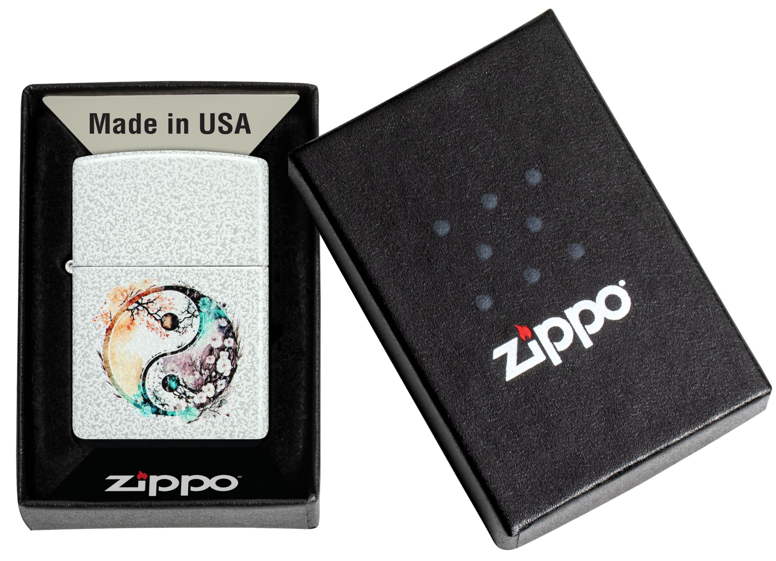 Zippo tulemasin Watercolor Yin Yang Design