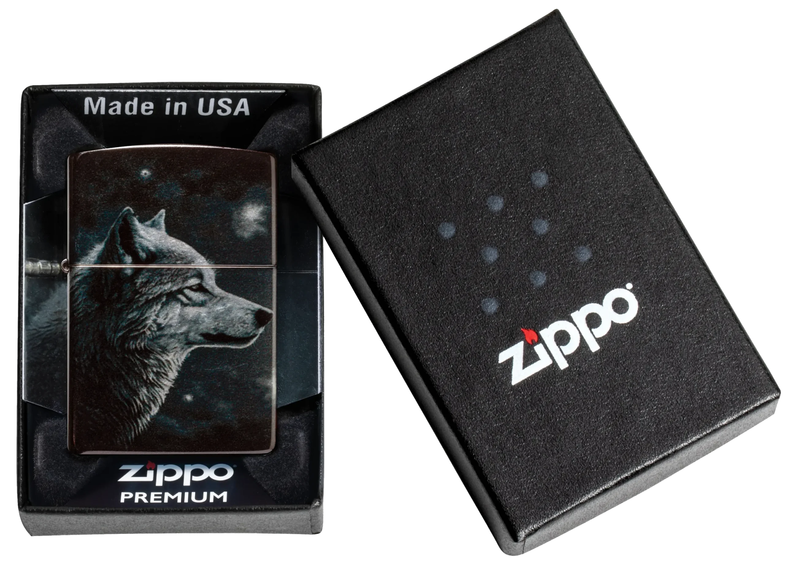 Zippo tulemasin Wolf Moon Design