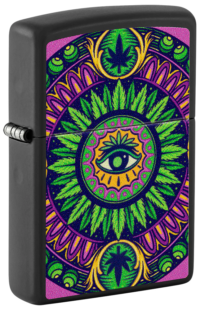 Zippo tulemasin Cannabis Pattern Design