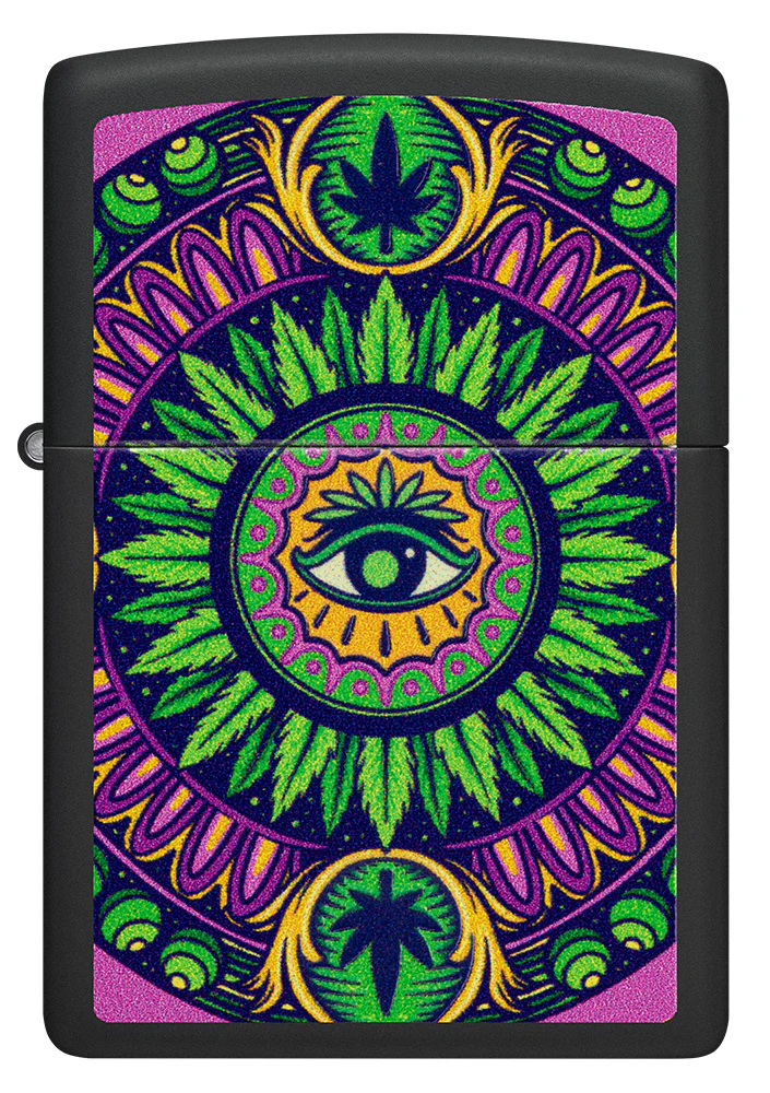 Zippo tulemasin Cannabis Pattern Design