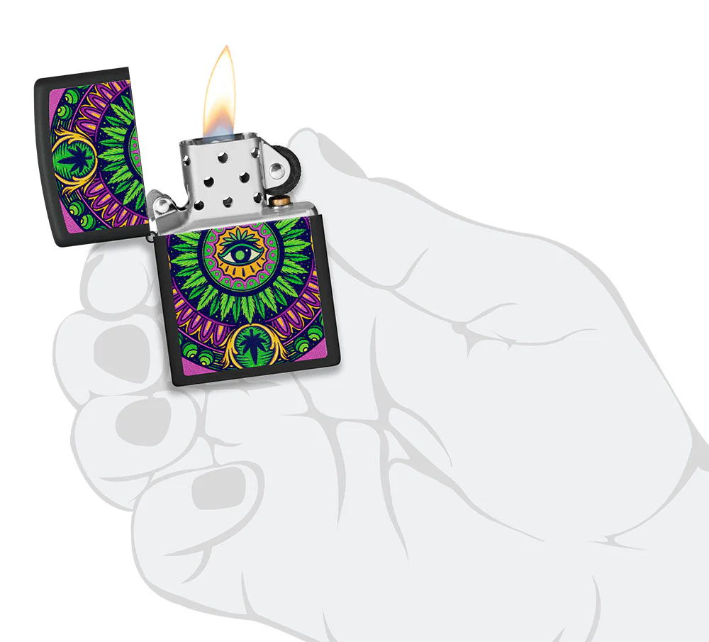 Zippo tulemasin Cannabis Pattern Design