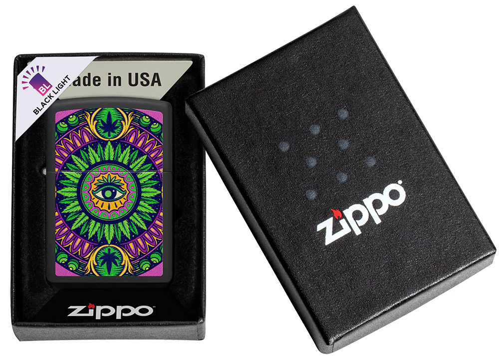 Zippo tulemasin Cannabis Pattern Design