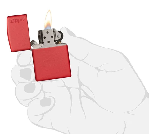 Zippo tulemasin Classic Red Matte Zippo Logo