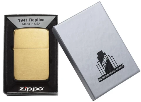 Zippo tulemasin Brushed Brass 1941 Replica